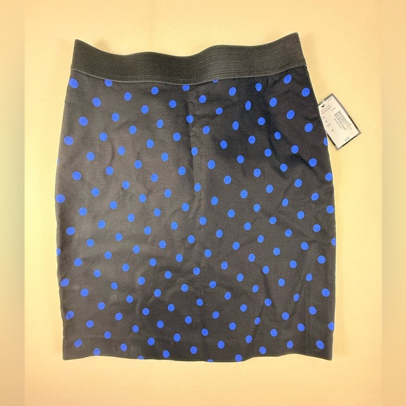 Investments Dresses & Skirts - INC International Concepts Black Pencil Skirt with Blue Polka Dots Womens 8P